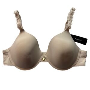 NWT $72 Natori 732080 Pure Luxe Underwire T-Shirt Bra color cafe/nude 34C NEW